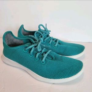 Allbirds Tree Runners Shoes Breathable Lace Up Sneaker Kauri Peacock Women's 10